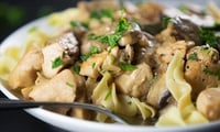How to make Chicken Stroganoff - Chicken cooked in creamy tomato sauce flavored with mushrooms